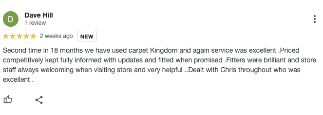 Dave Hill Google Review